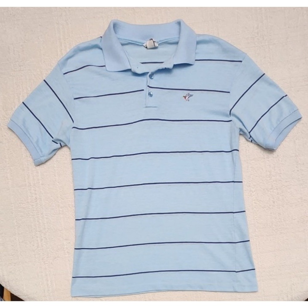 Vintage Raintree Southern By Hampton Polo Shirt‎ Large Blue  Embroidered Mallard